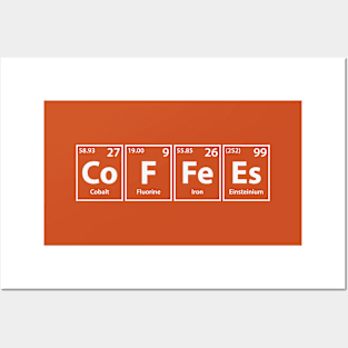 Coffees (Co-F-Fe-Es) Periodic Elements Spelling Posters and Art